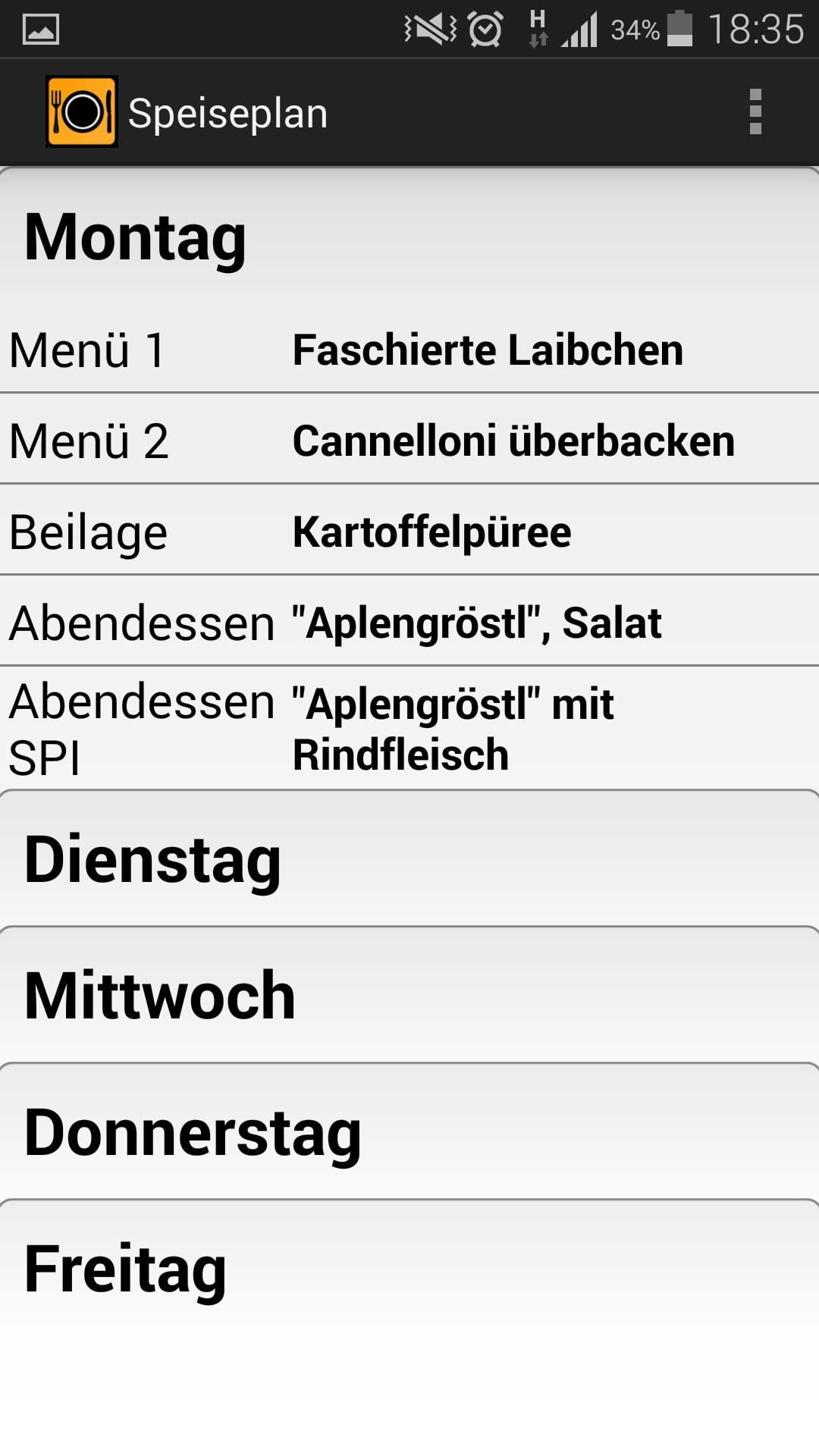 STH Speiseplan