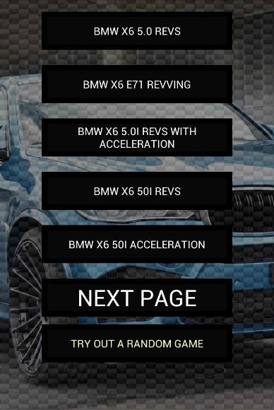 Engine sounds of X6