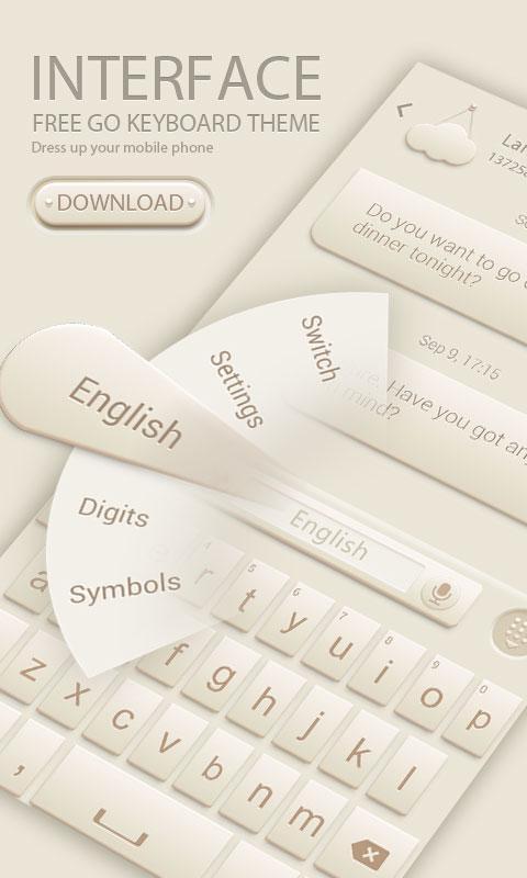 Interface GO Keyboard Theme