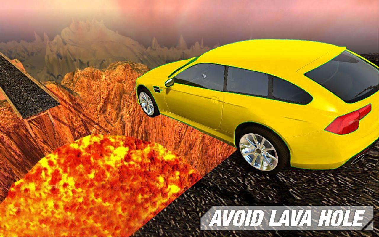 Wall Of Lava Volcano Cars 3D
